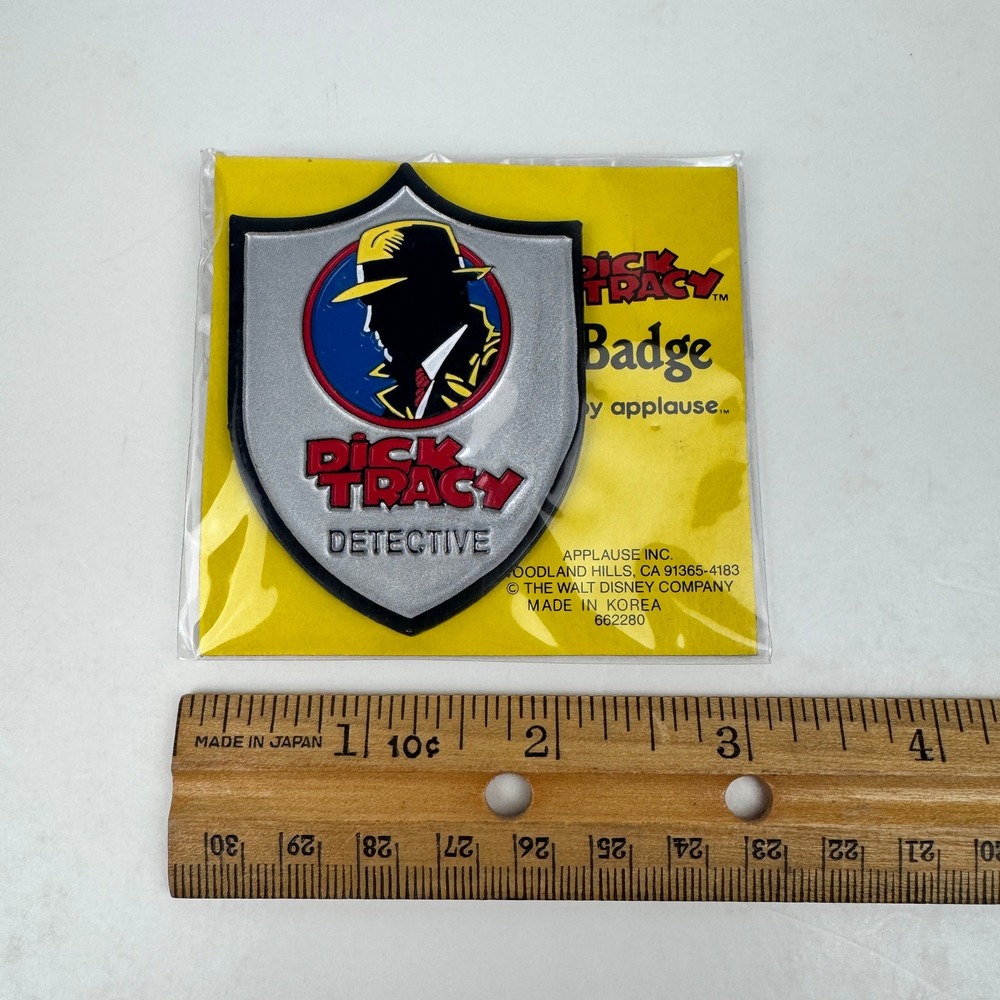 Vtg 90s Dick Tracy Detective Pin Applause Sealed Orig Package w‎ Cardboard READ